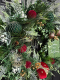 Deluxe 65cm 'Home for Christmas' Wreath