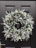 Large Deluxe 65cm Frosted Glitter Wreath