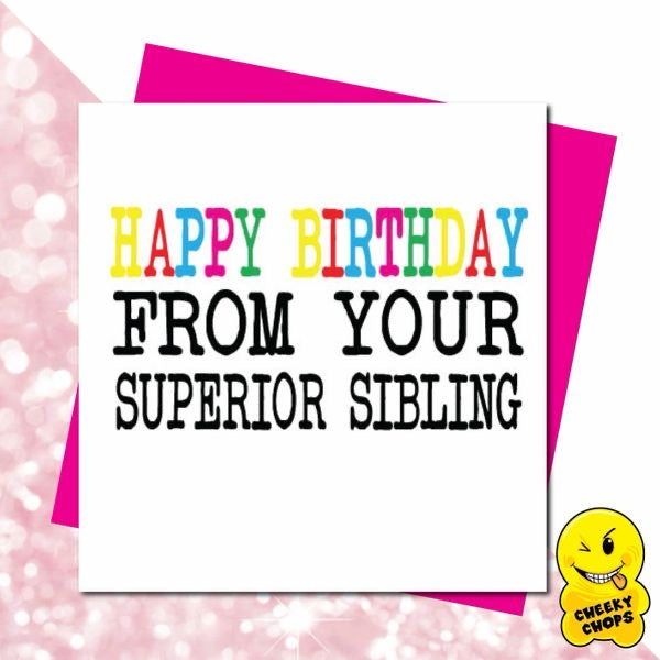 Superior Sibling Card