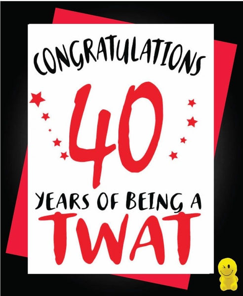 40 Years Birthday card