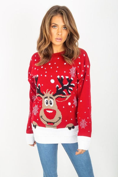 Red Reindeer Christmas Jumper