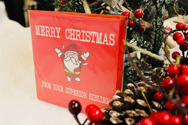 Superior Sibling Christmas Card