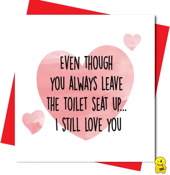 Valentine Toilet Seat Card