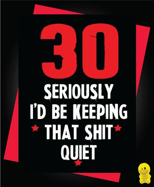 30th Birthday card
