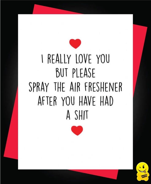 Valentines Air Freshener Card